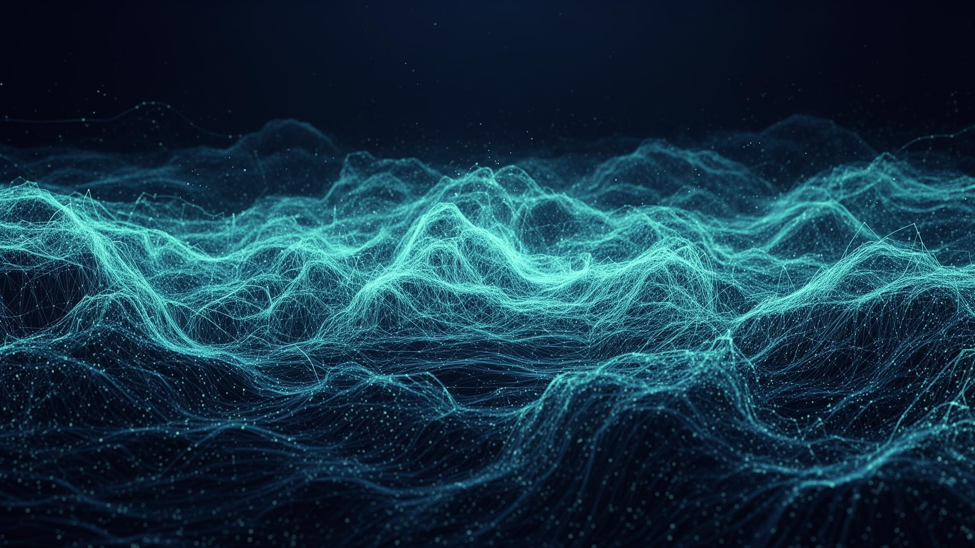 Wireframe topography of an atmospheric pressure field